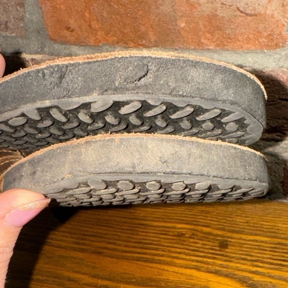 Clarks BROWN GENUINE LEATHER THONGS FLIP FLOP MEN'S SANDALS Sz 13M - Picture 6 of 7